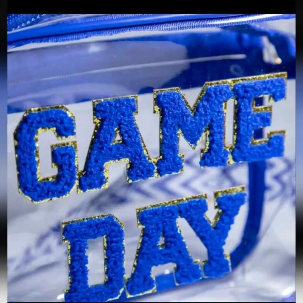 Game Day Stadium Clear Bag Purse~Blue